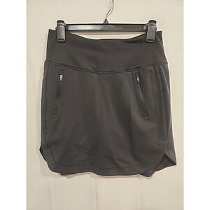 Athleta Fairway Golf Skort 18" Womens‎ Size Small Petite, Black Zippered Pockets
